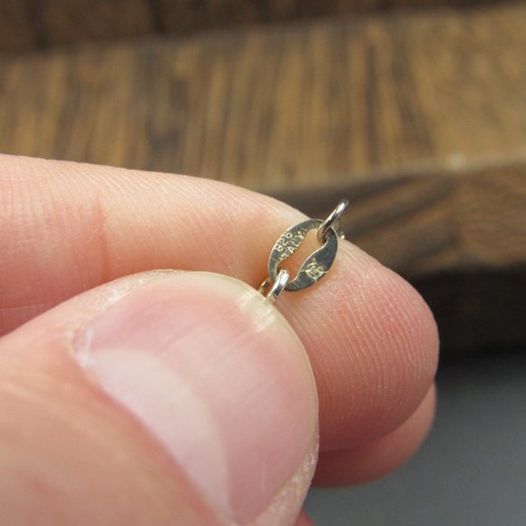 16" Sterling Silver Single Cubic Zirconia Flower Pendant Necklace Vintage - Picture 5 of 7